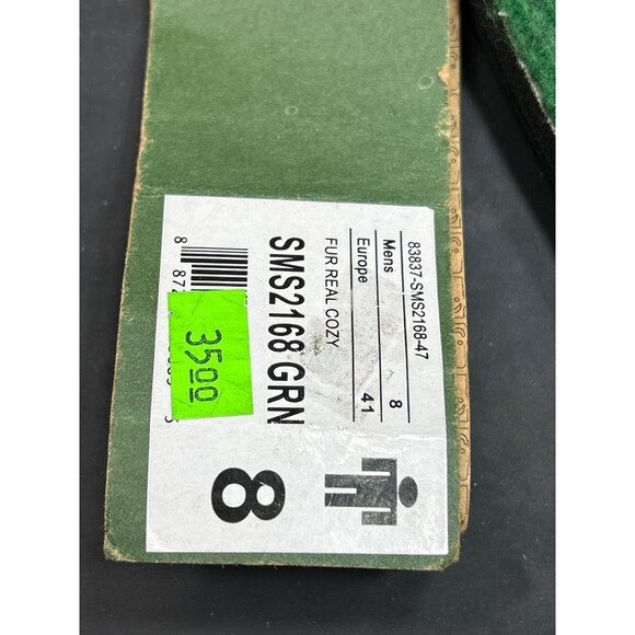 NWT Sanuk Mens Beer Cozy Series Flip Flops Green Handmade Size 8 - Picture 6 of 7